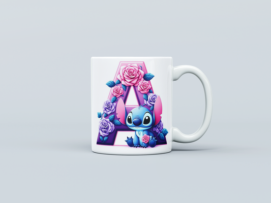 mug stitch lettre A